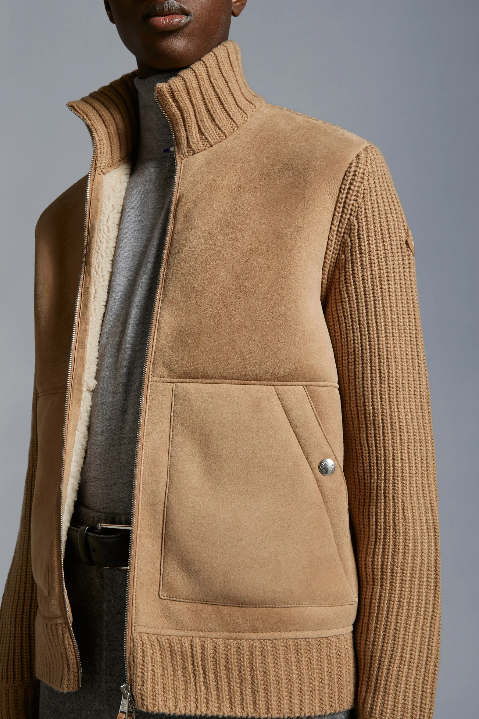 MONCLER  |Wool & Shearling Cardigan