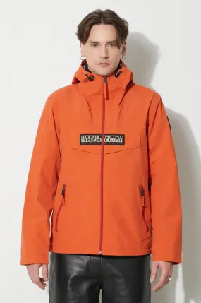 Napapijri jacket Rainforest Open S men's orange color NP0A4H2OA621