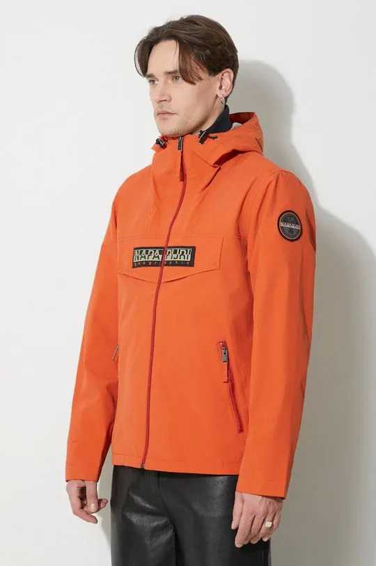 Napapijri jacket Rainforest Open S men's orange color NP0A4H2OA621