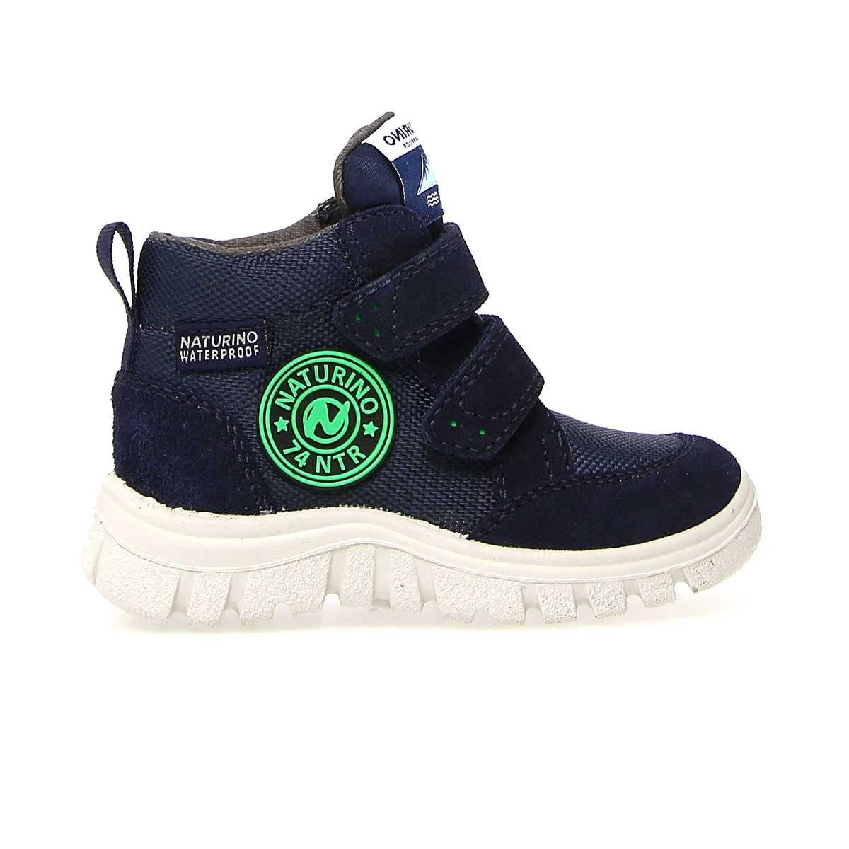 Naturino (Sizes 28-32) Geminae Navy/Green Patch Mid Waterproof