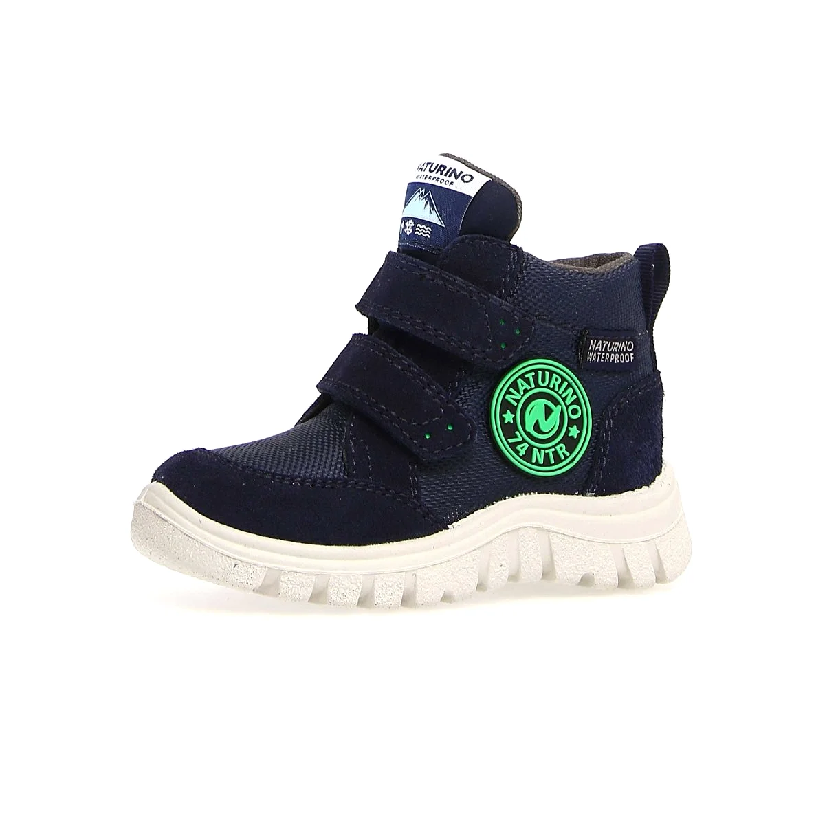 Naturino (Sizes 28-32) Geminae Navy/Green Patch Mid Waterproof