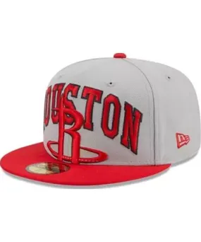 New Era Men's NBA Gray/Red Houston Rockets Tip-Off Two-Tone 59FIFTY Fitted Hat