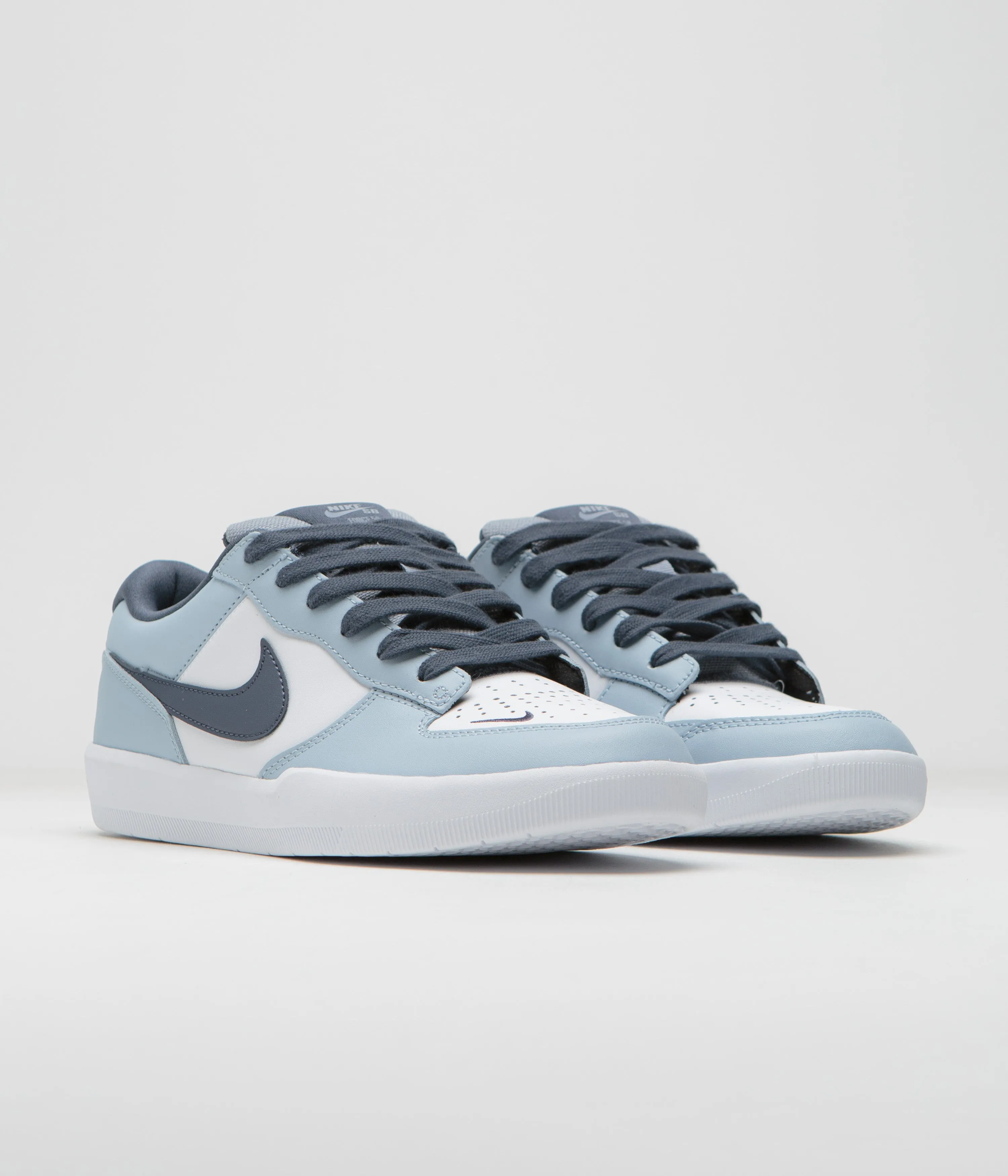 Nike SB Force 58 Premium Shoes - White / Thunder Blue - White - Ashen Slate