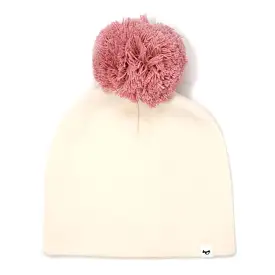 oh baby! Blush Yarn Pom Hat - Vanilla