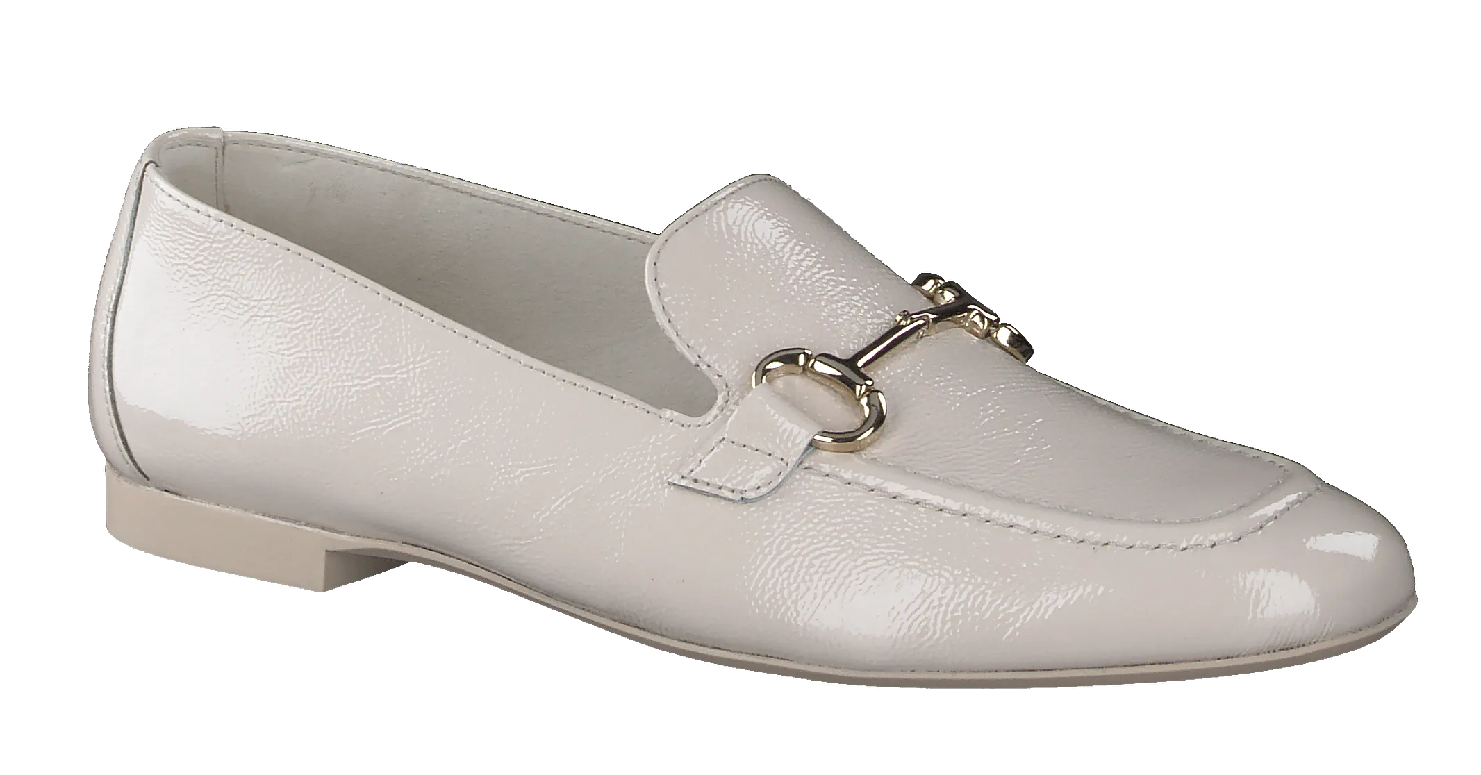 PAUL GREEN 2596 Cream Patent Leather Loafer