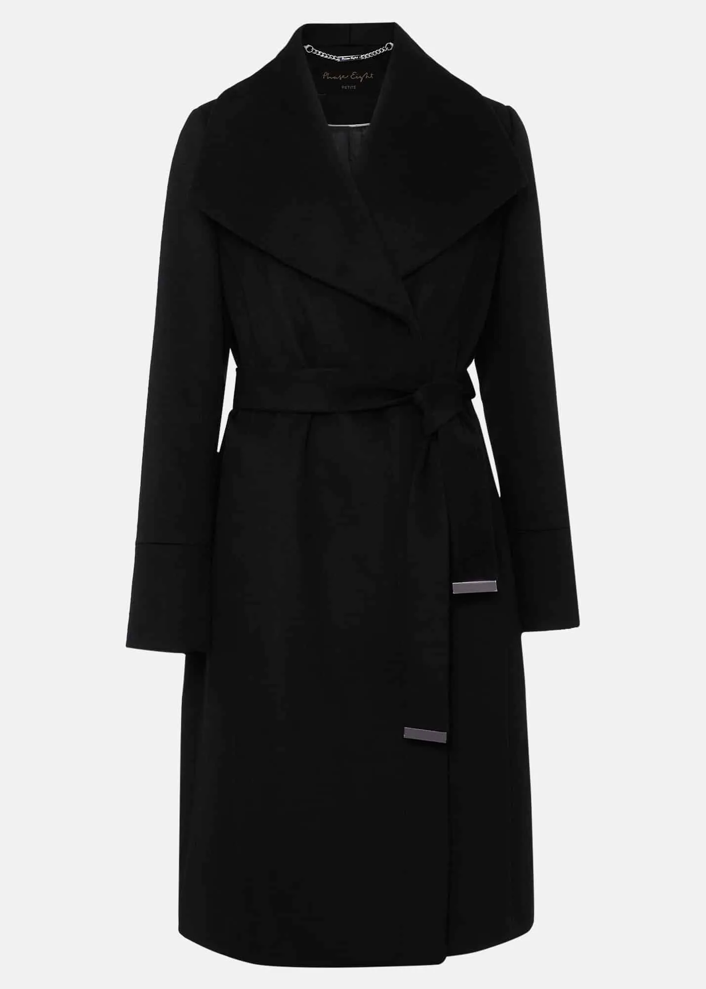 Petite Nicci Black Wool Smart Coat