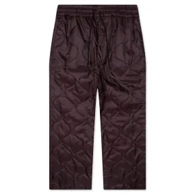 Pleaded Padded Pants - Auburn