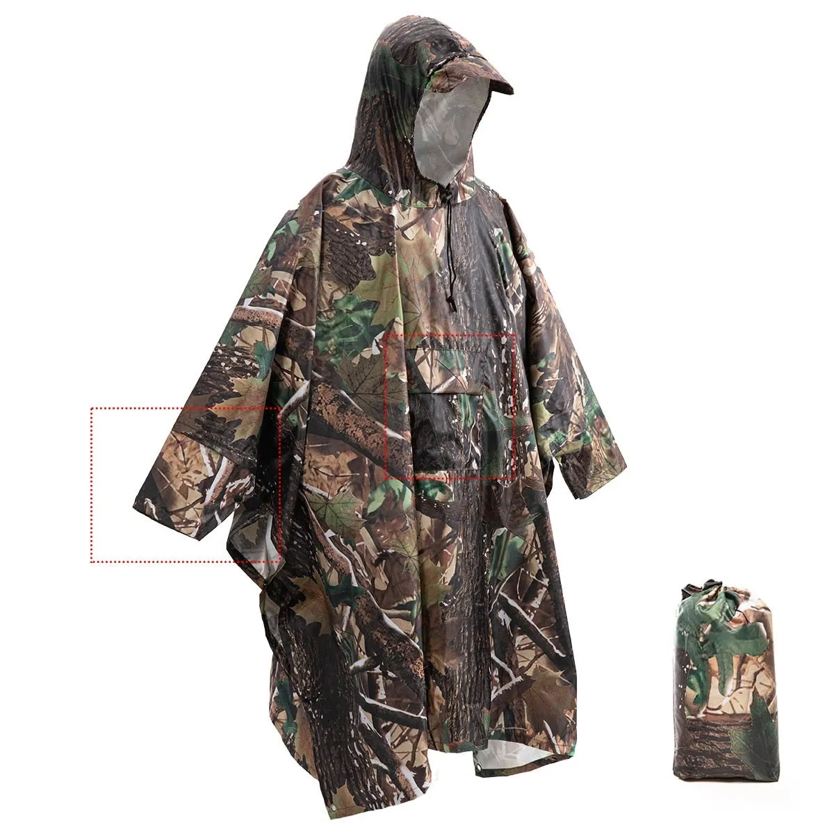 Poncho de pluie 3 en 1 imperméable avec poche centrale Anyoo - TLM181 pocket series