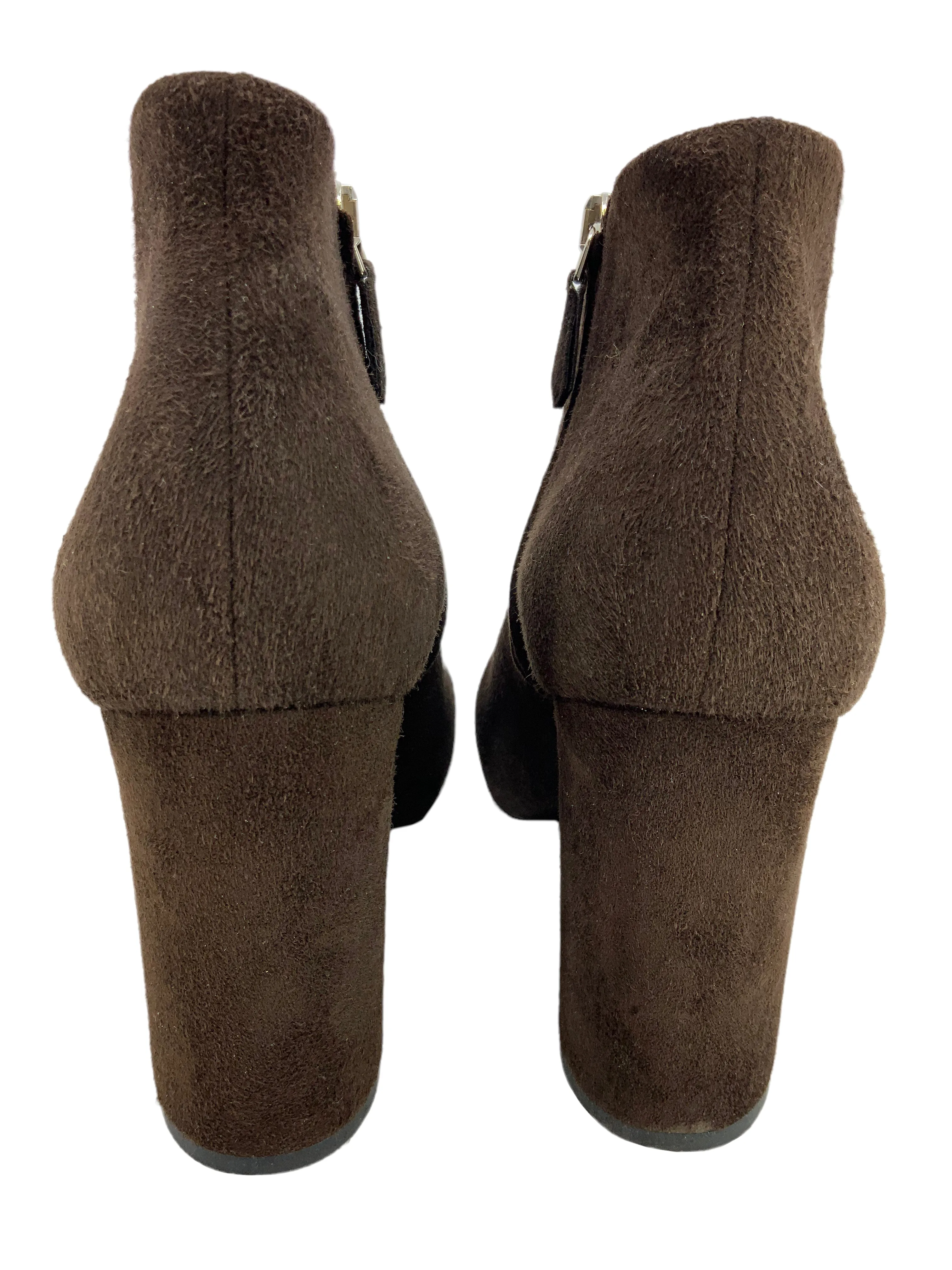 PRADA Suede Hidden Platform Ankle Boot Size 9.5