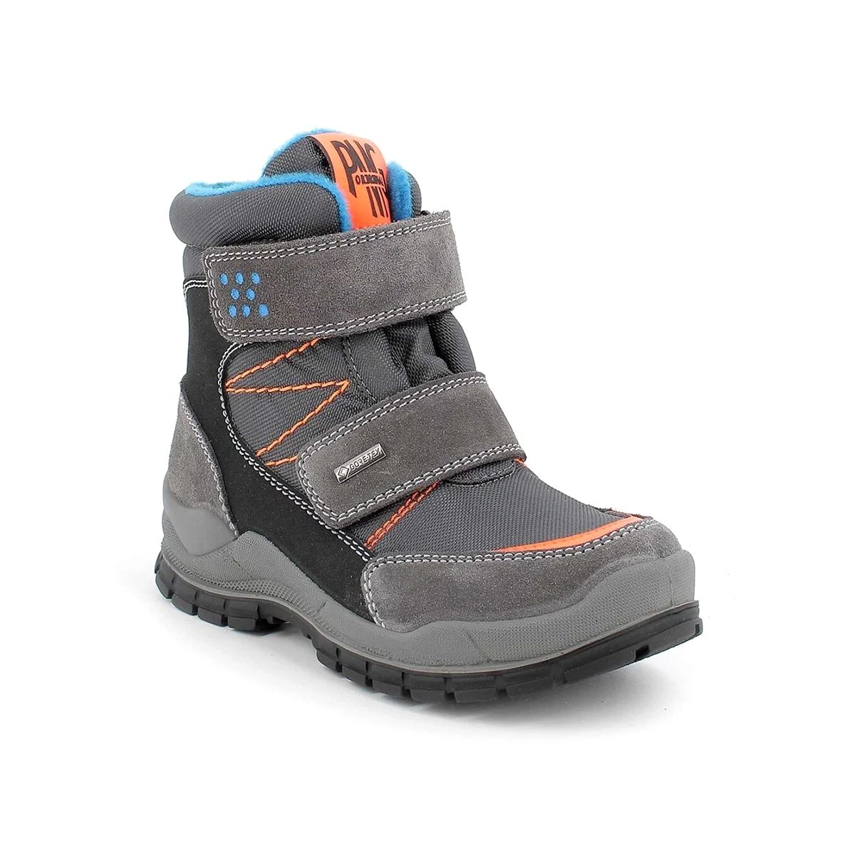 Primigi (Sizes 31-35) Grey/Orange Stitch Gore-Tex Waterproof