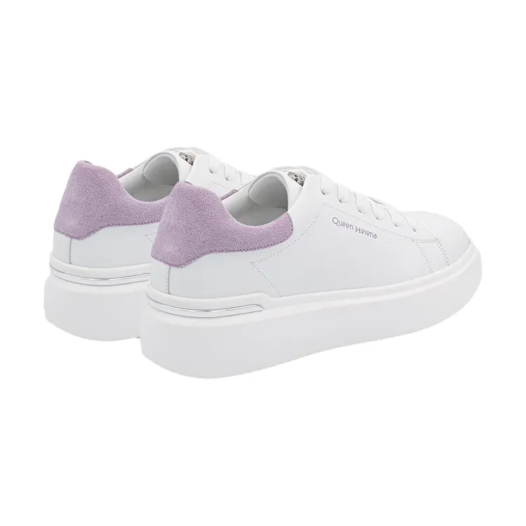 QUEEN HELENA X28 9  Sneakers Donna Platform Bianco Purple