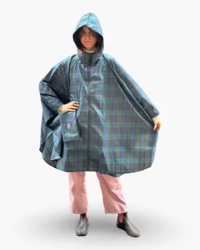 RAIN PONCHO TARTAN BLACK WATCH