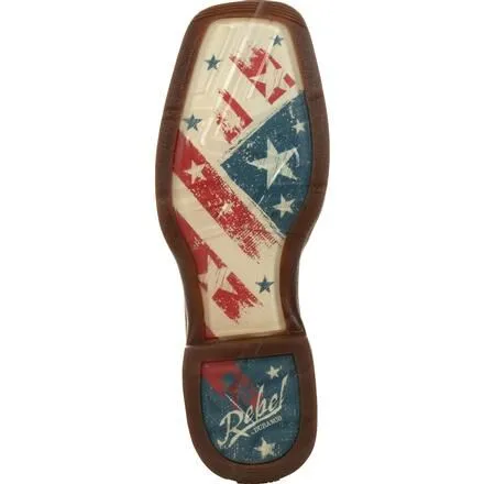 Rebel™ by Durango® Distressed Flag Embroidery Western Boot