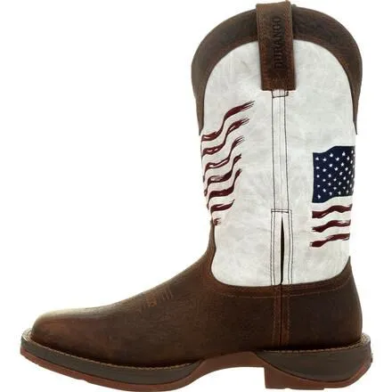 Rebel™ by Durango® Distressed Flag Embroidery Western Boot