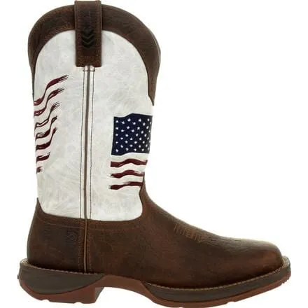 Rebel™ by Durango® Distressed Flag Embroidery Western Boot