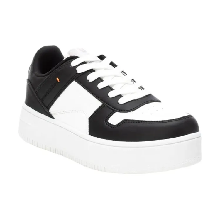 Refresh 171615 Scarpe Donna Sneakers Platform Stringate Bianco Nero