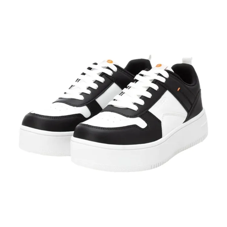 Refresh 171615 Scarpe Donna Sneakers Platform Stringate Bianco Nero