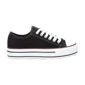 Refresh 171901 Scarpe Donna Sneakers Platform Stringate in Tela Black