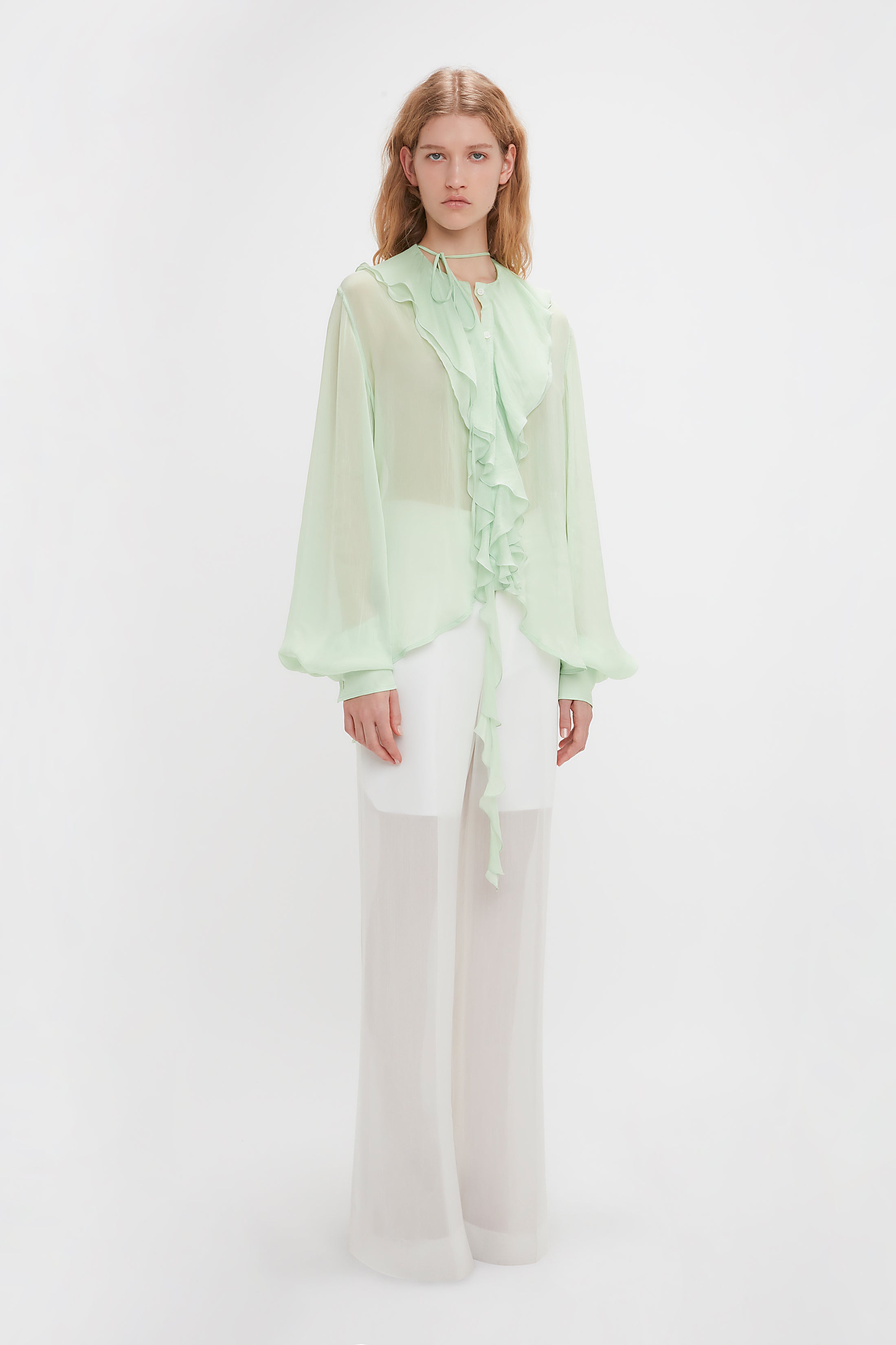 Romantic Blouse In Jade