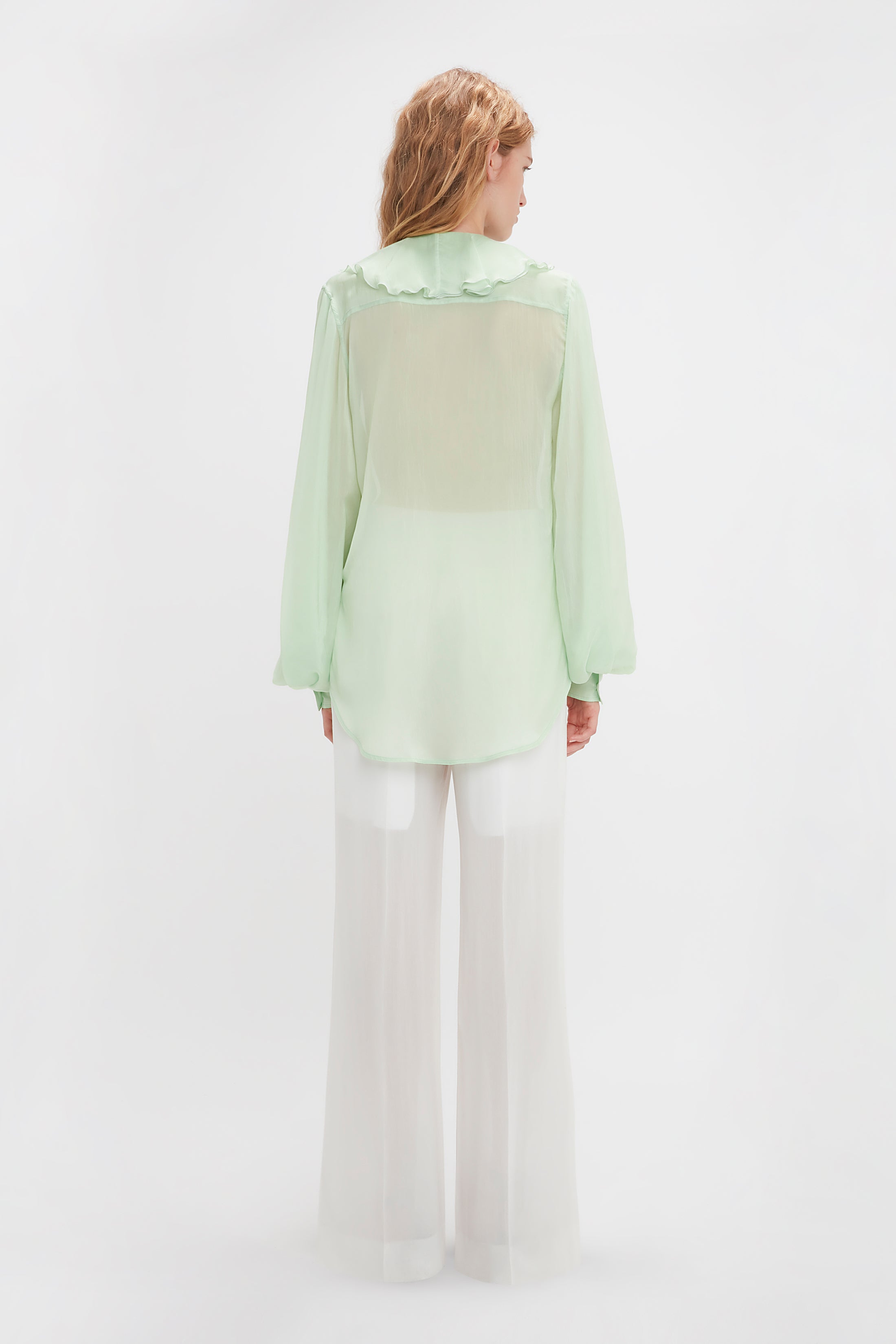 Romantic Blouse In Jade