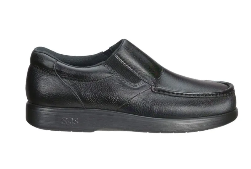 SAS SIDE GORE BLACK SLIP ON