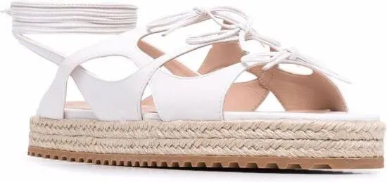 Scarosso x Paula Cademartori Breeze leather sandals White