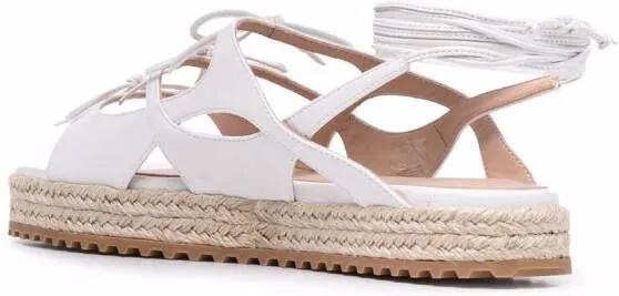 Scarosso x Paula Cademartori Breeze leather sandals White