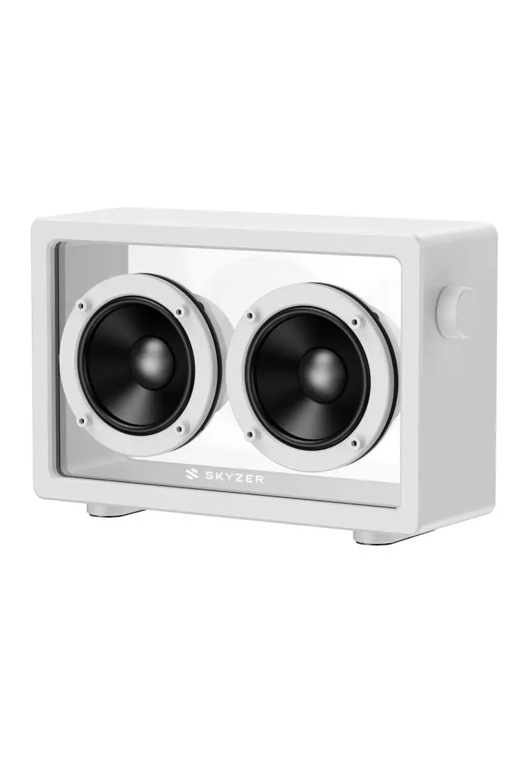 Skyzer Skyzer Clear Box True Wireless Bluetooth Speaker - White