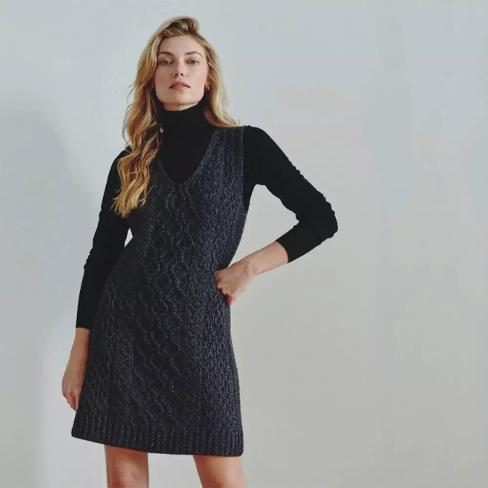 Sleeveless Aran Knitted Dress