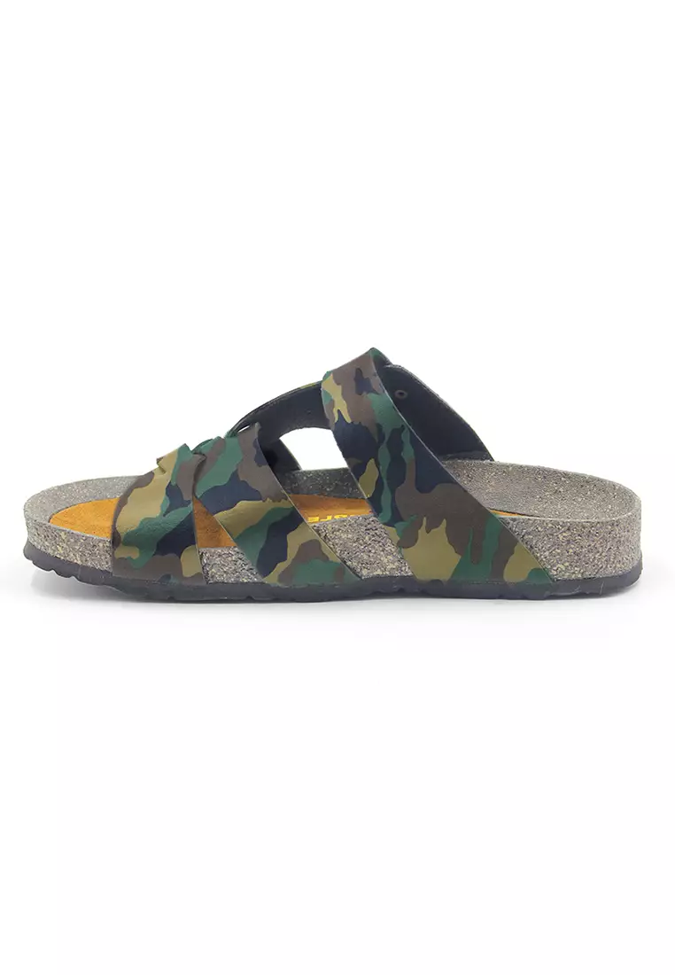 SoleSimple Istanbul - Camouflage Leather Sandals & Flip Flops & Slipper