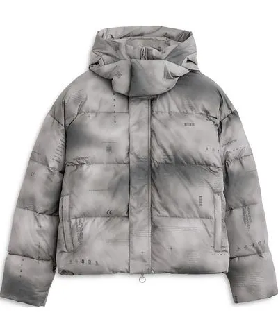 Stampd Ice Print Cropped Puffer Jacket