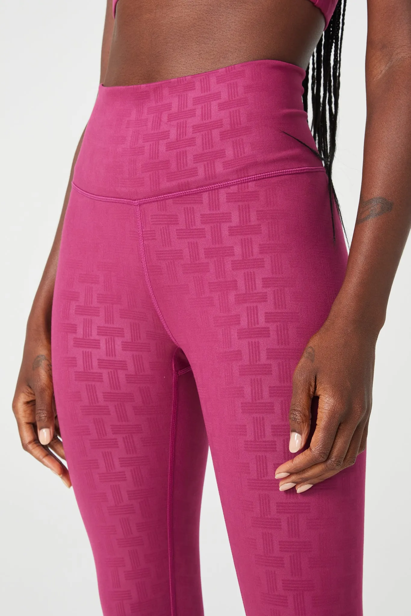 TLC Monogram Leggings in Black Raspberry