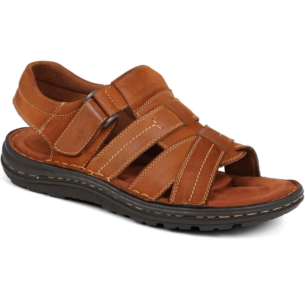 Touch-Fasten Leather Sandals - AATRA39003 / 325 337