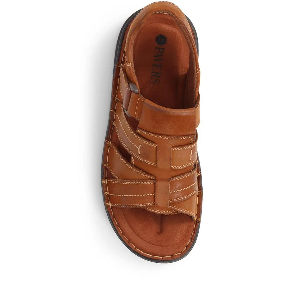 Touch-Fasten Leather Sandals - AATRA39003 / 325 337