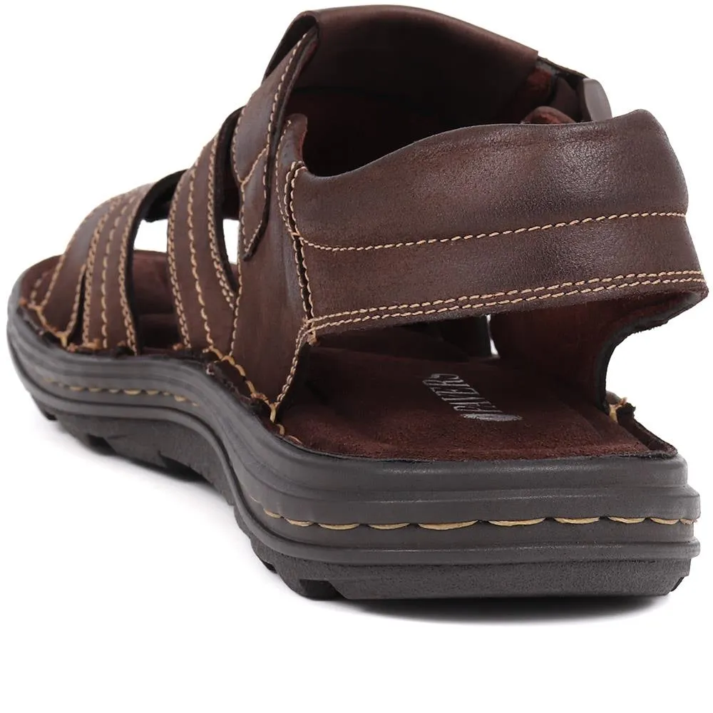 Touch-Fasten Leather Sandals - AATRA39003 / 325 337