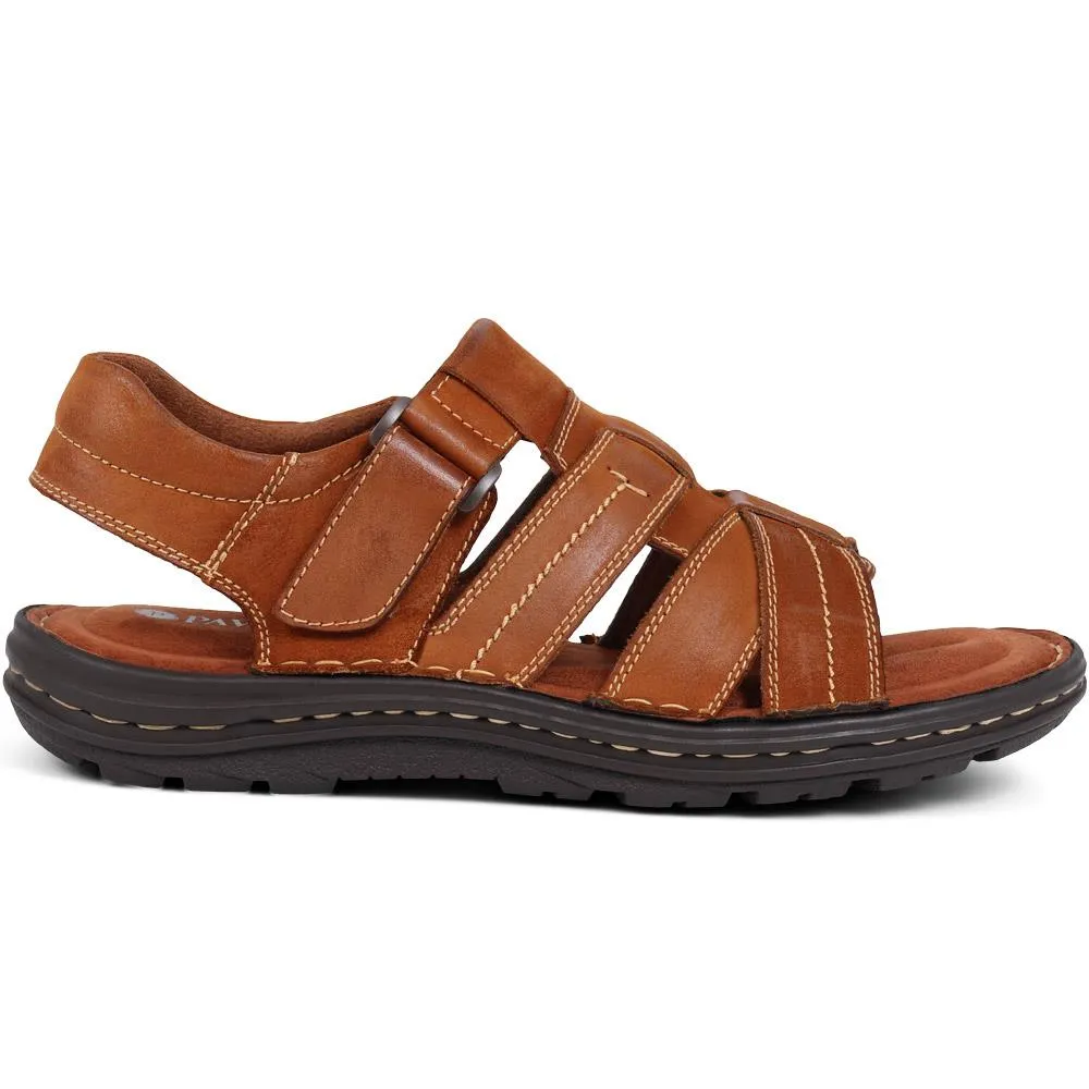 Touch-Fasten Leather Sandals - AATRA39003 / 325 337