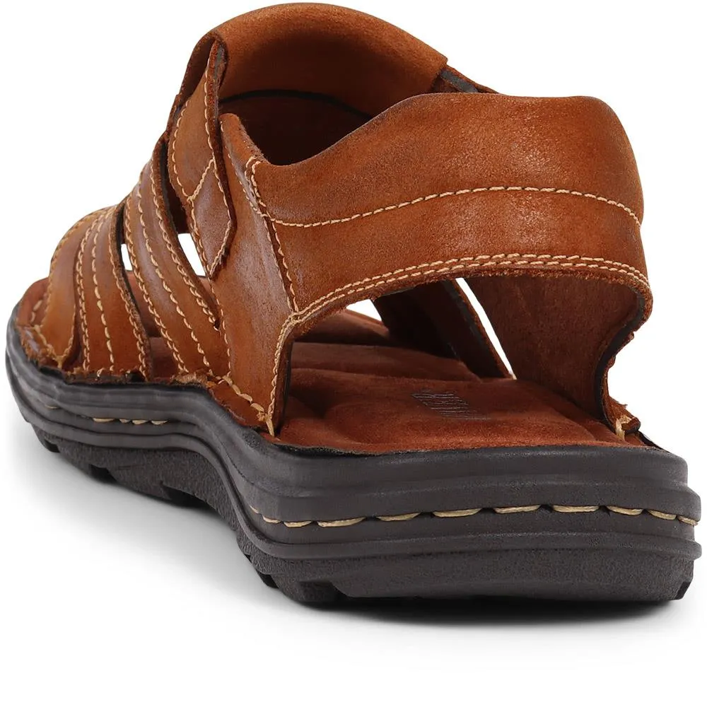 Touch-Fasten Leather Sandals - AATRA39003 / 325 337