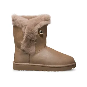 UGG Classic Fluff Pin Antique Pearl Boots - Women's