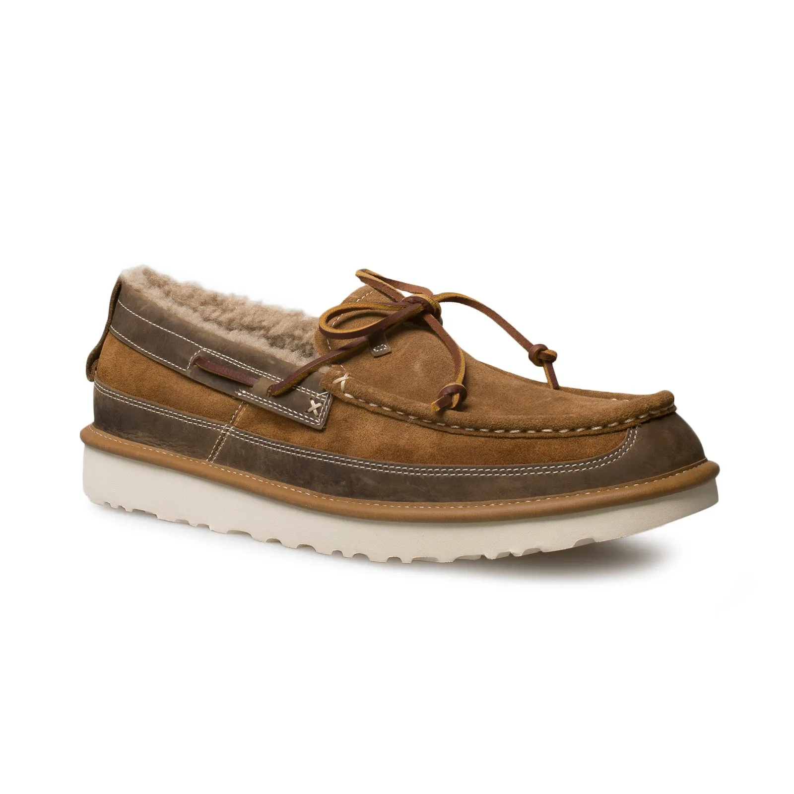 UGG Dex Lace Up Chestnut Slippers - Men's