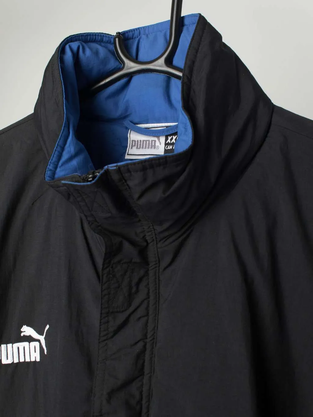 Vintage Puma black and blue padded coat, 90s – 2XL