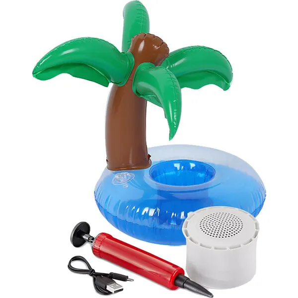 Wireless Express Bluetooth Floating Speaker & Cup Holder - Palm Tree