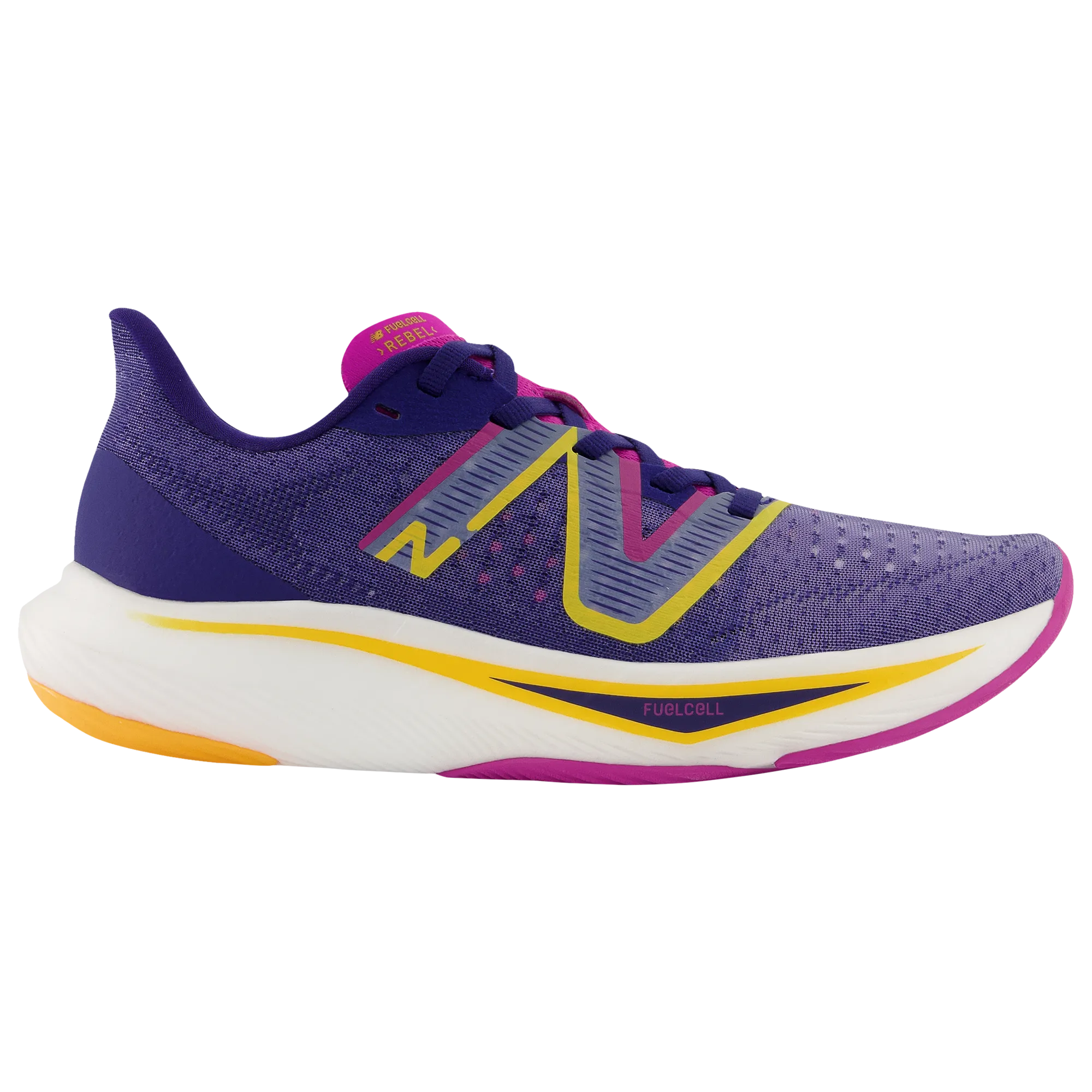 Women's New Balance FuelCell Rebel V3, Victory Blue/Magenta Pop, 6.5 B Medium