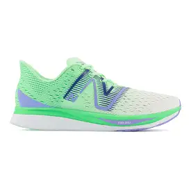 Women's New Balance FuelCell SuperComp Pacer, White/Vibrant Spring Glo, 7 B Medium