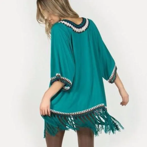 Ziggy Teal Tunic Top